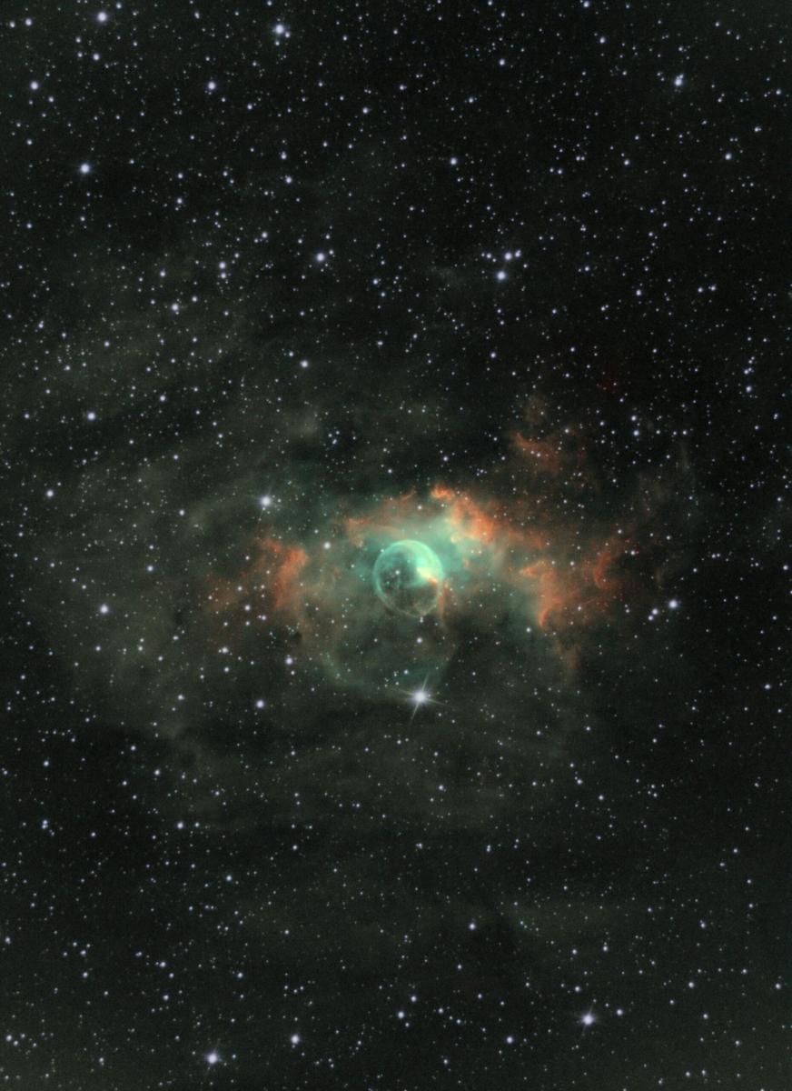 NGC7635_19-21apr2020_2h30minHa_2hSIIenOIIIelk_1100mmF6_tonemapcombi_palette2-web